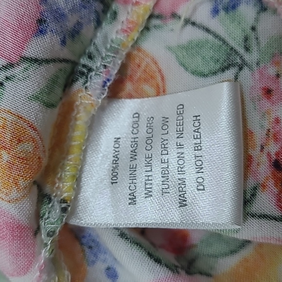 Just Found Lemon Floral Print Multicolor Dress Juniors Medium - Picture 3 of 13